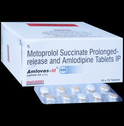 Amlovas-M 5/25 Tablet PR - Classic Derma