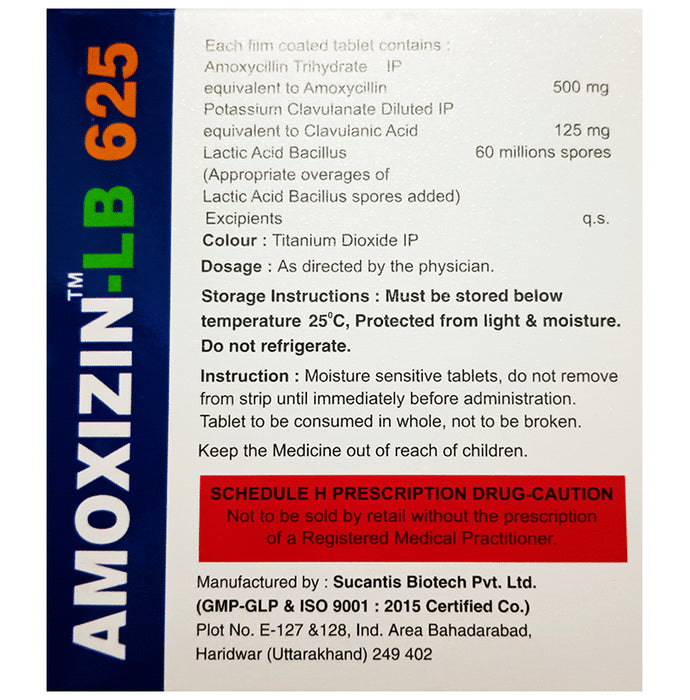 Amoxizin-LB 625 Tablet