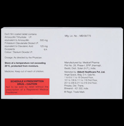 Amoxyclav 625 Tablet