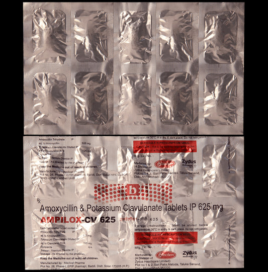 Ampilox CV 500mg/125mg Tablet - Classic Derma