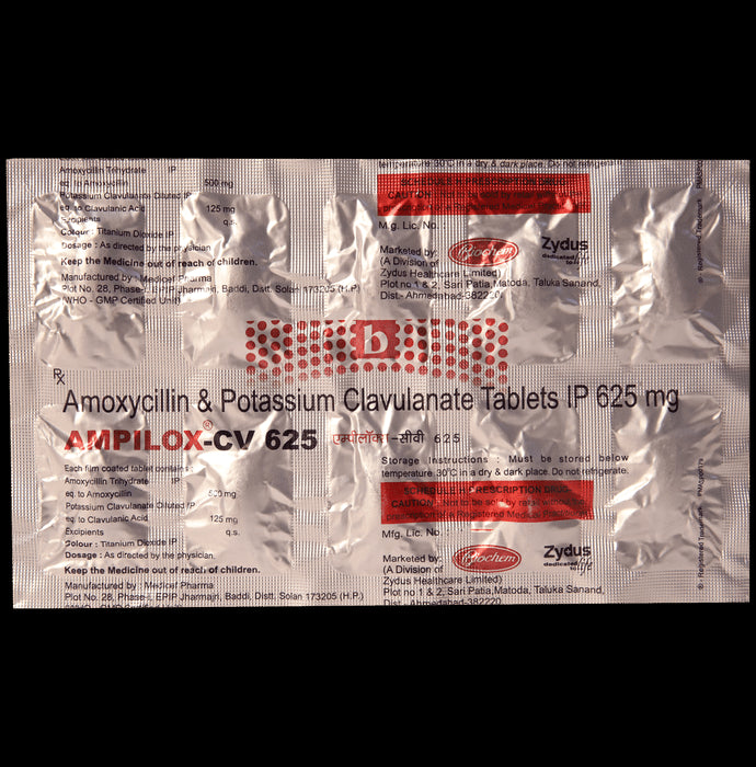 Ampilox CV 500mg/125mg Tablet
