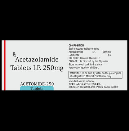 Acetomide 250 Tablet