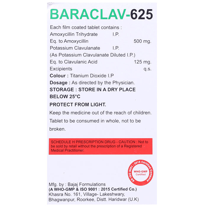Baraclav 625 Tablet