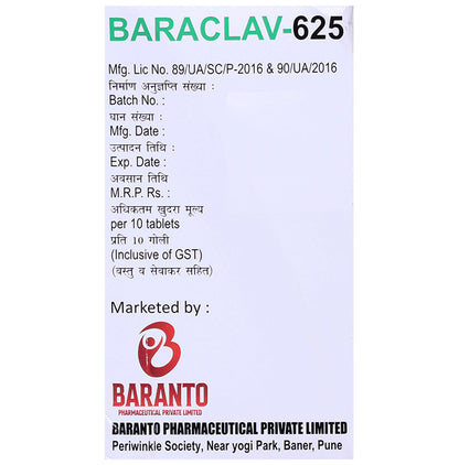 Baraclav 625 Tablet