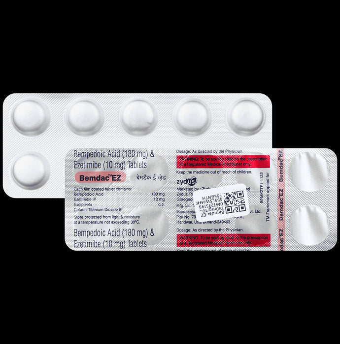 Bemdac EZ 180mg/10mg Tablet - Classic Derma