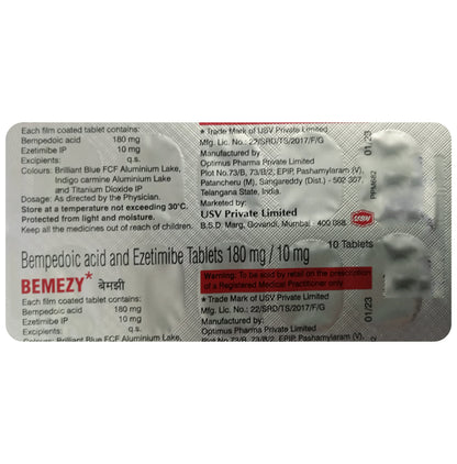 Bemezy 180mg/10mg Tablet - Classic Derma