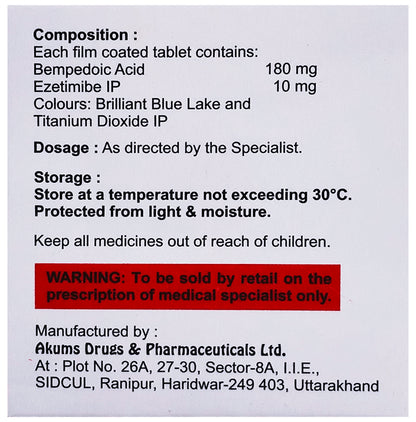 Bemzire EZ 180mg/10mg Tablet