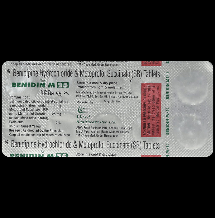 Benidin M 4mg/25mg Tablet SR