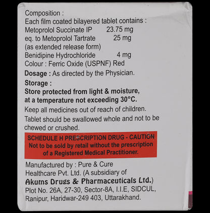 Benitowa-Beta 4mg/25mg Tablet ER