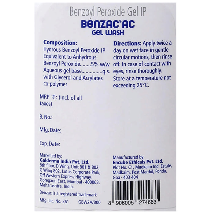 Benzac AC Gel Wash