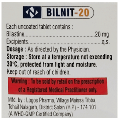 Bilnit 20 Tablet