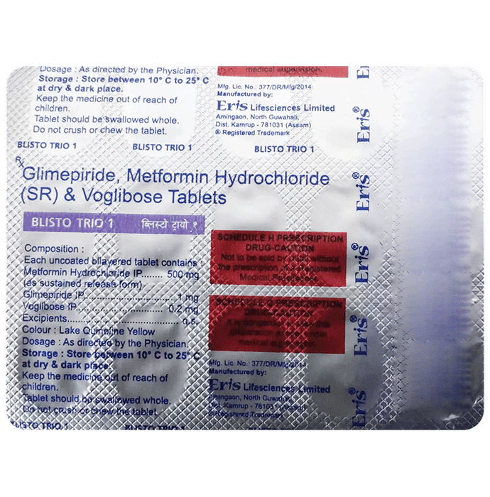 Blisto Trio 1 Tablet SR - Classic Derma