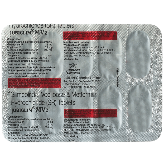 Jubiglim MV 2 Tablet SR