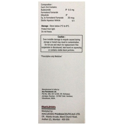 Budetrol 20mcg/0.5mg Respules