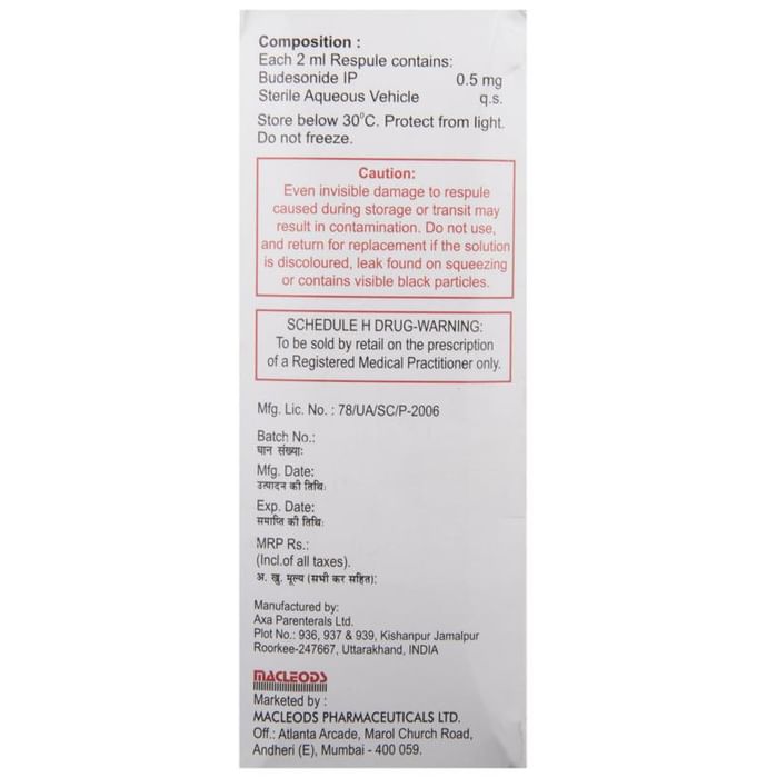 Bunase 0.5 Respules(2ml Each)