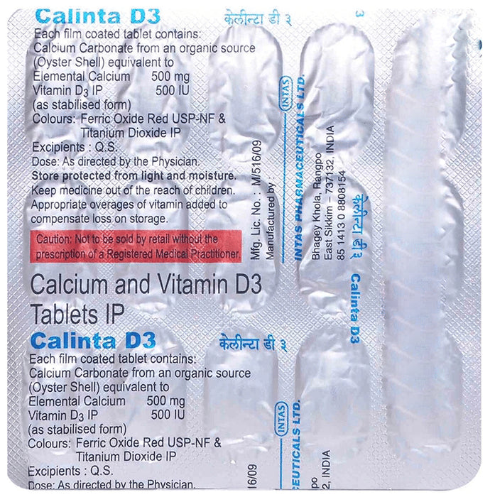 Calinta D3 Tablet