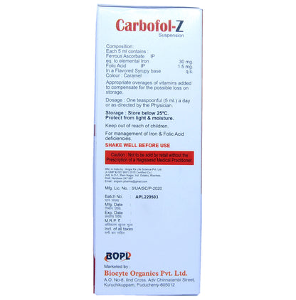 Carbofol-Z Oral Suspension