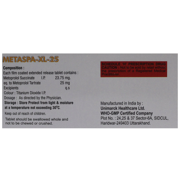 Metaspa-XL 25 Tablet ER