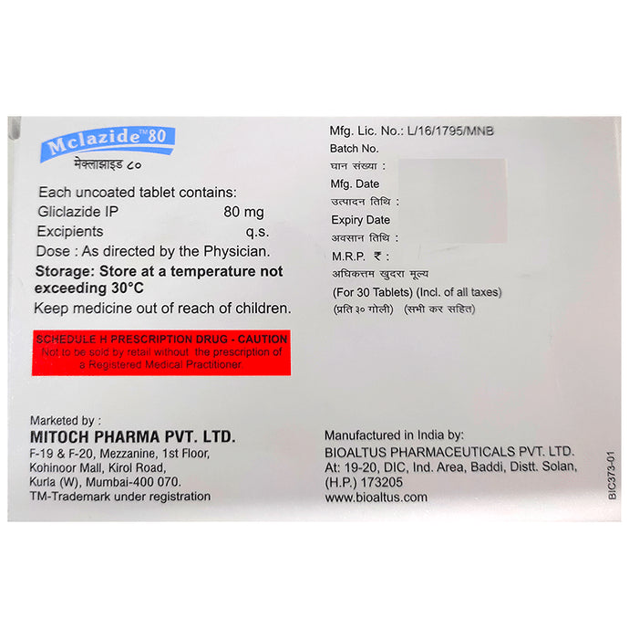Mclazide 80 Tablet