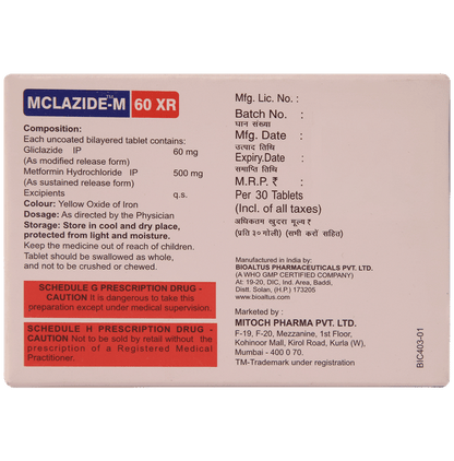 Mclazide-M 60 XR Tablet
