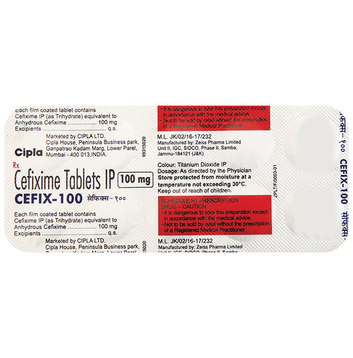 Cefix 100 Tablet