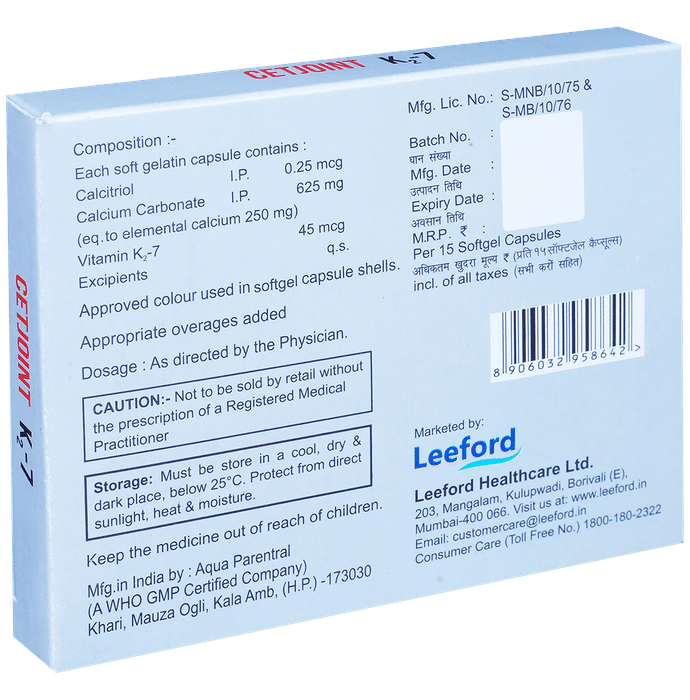Cetjoint K2 7 Softgel Capsule