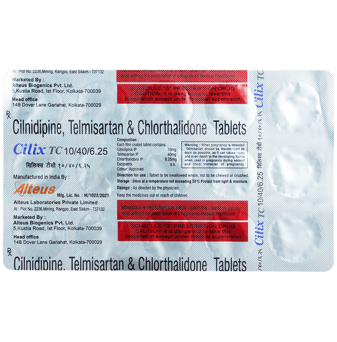 Buy Cilix TC 40mg/10mg/6.25mg Tablet Online | Classic Derma – Classic ...