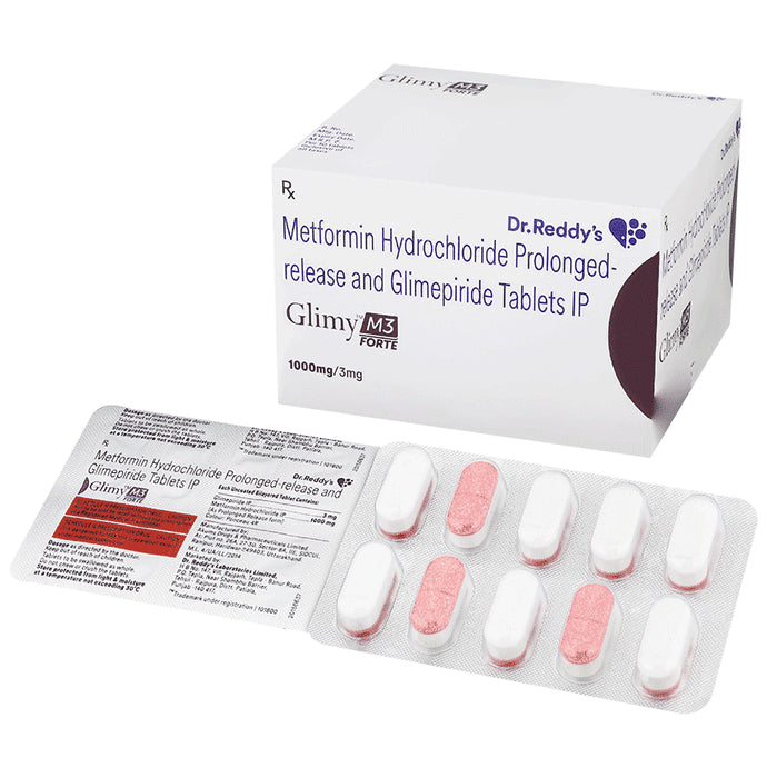Glimy M Forte 3mg/1000mg Tablet