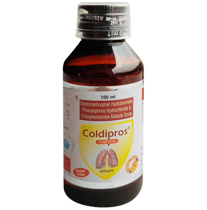 Coldipros Cough Syrup Delicious Flavoured Sugar Free - Classic Derma