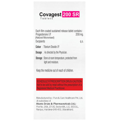 Covagest 200mg Tablet SR