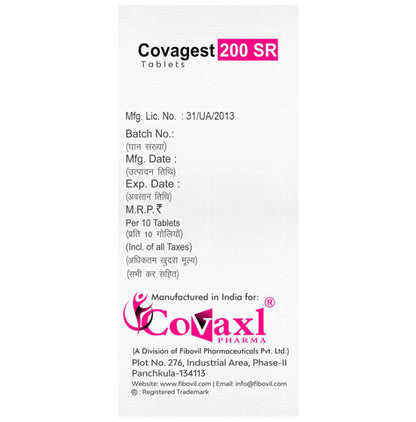 Covagest 200mg Tablet SR
