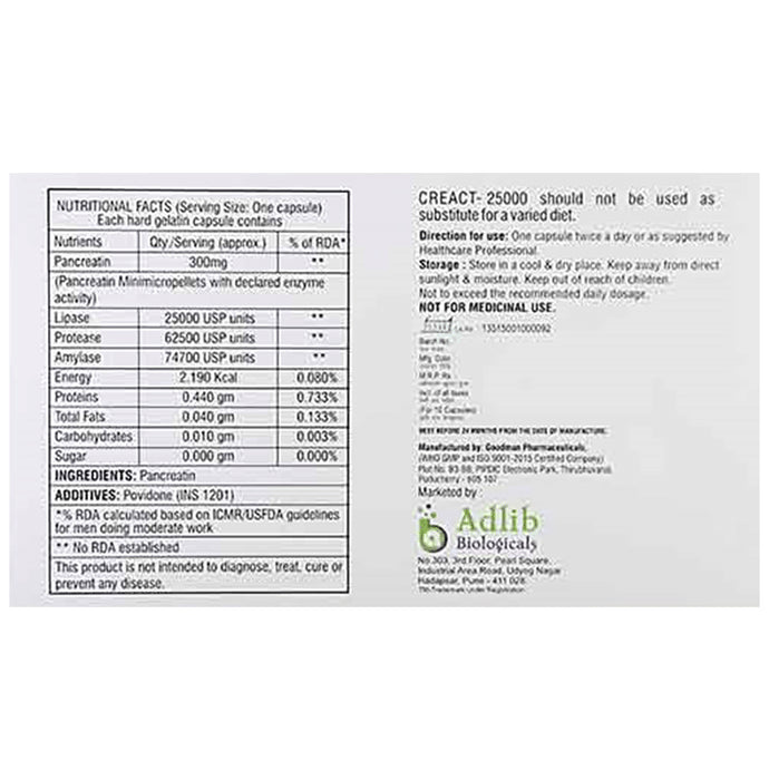 Creact 25000 Capsule DR