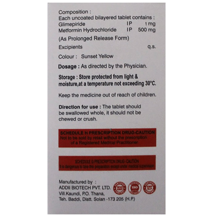 Cureglim M 1 Tablet PR