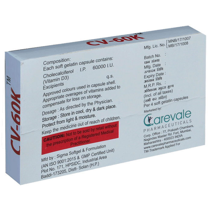 CV 60K Softgel Capsule