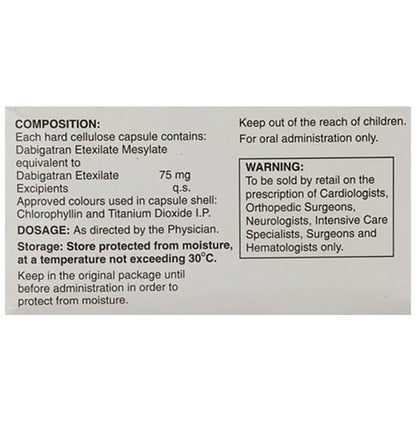Dabigza 75mg Capsule