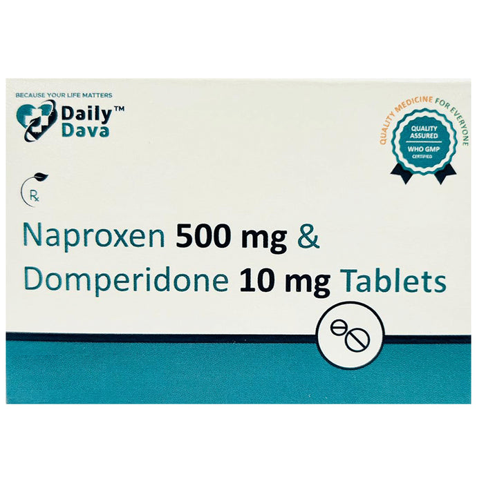 Daily Dava Naproxen+Domperidone 500mg/10mg Tablet - Classic Derma