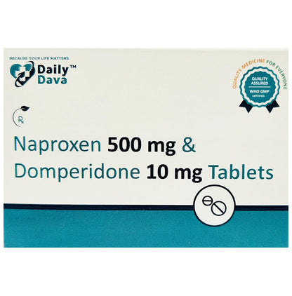 Daily Dava Naproxen+Domperidone 500mg/10mg Tablet - Classic Derma