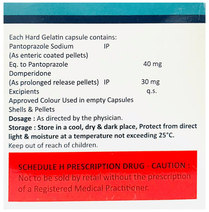 Daily Dava Pantoprazole+Domperidone 30mg/40mg Capsule PR