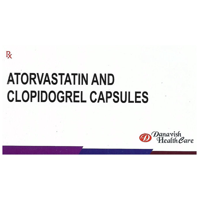 Danavish Atorvastatin+Clopidogrel 10mg/75mg Capsule - Classic Derma