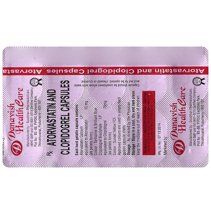 Danavish Atorvastatin+Clopidogrel 10mg/75mg Capsule