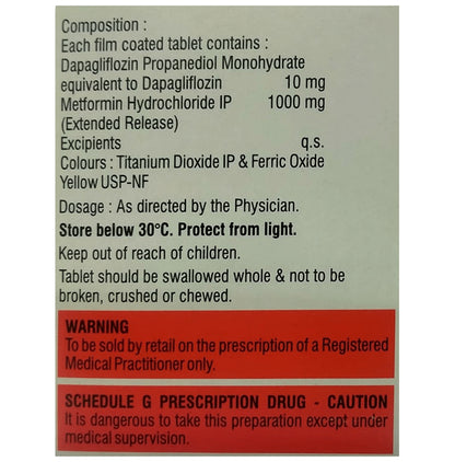 Dapaformin 1000 Tablet ER
