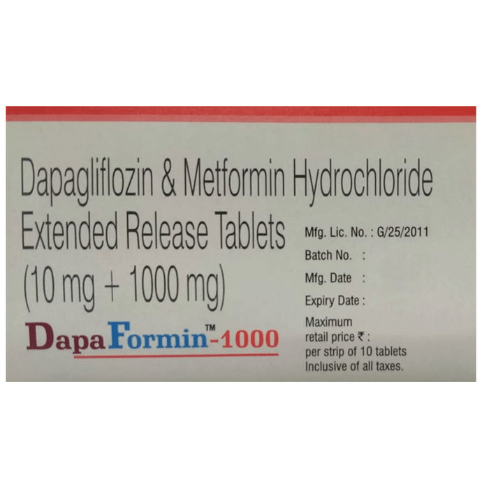 Dapaformin 1000 Tablet ER