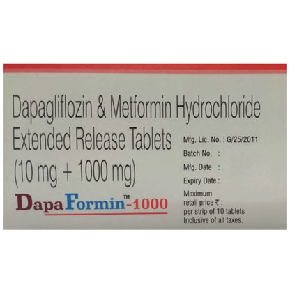 Dapaformin 1000 Tablet ER