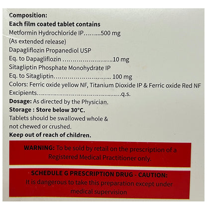 Dapahenz SM 10mg/500mg/100mg Tablet