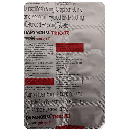 Dapanorm Trio LD 5mg/500mg/50mg Tablet - Classic Derma