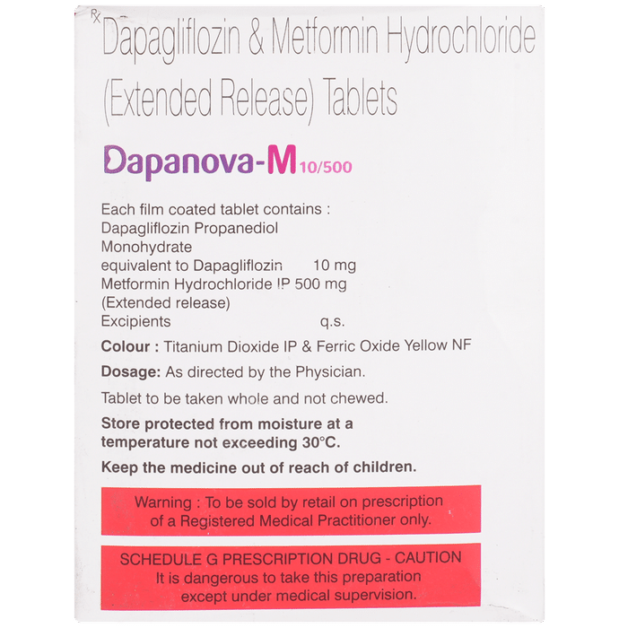 Dapanova M 10mg/500mg Tablet
