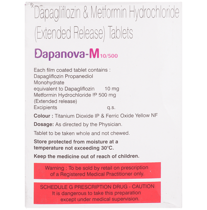 Dapanova M 10mg/500mg Tablet