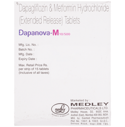 Dapanova M 10mg/500mg Tablet