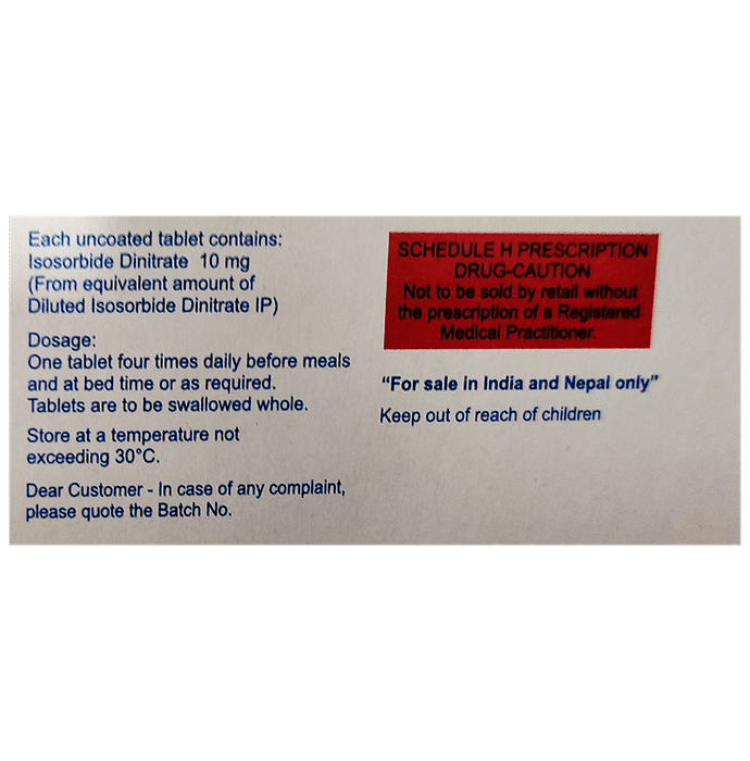 Isordil 10 Tablet