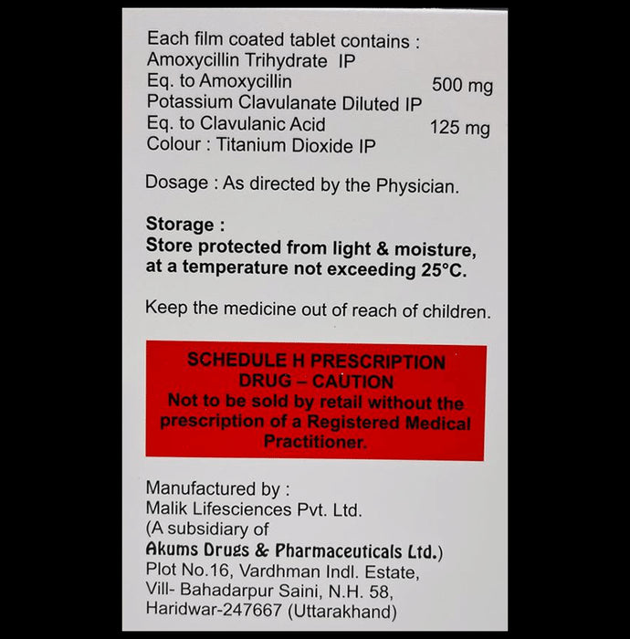 Amentoclav 625 Tablet